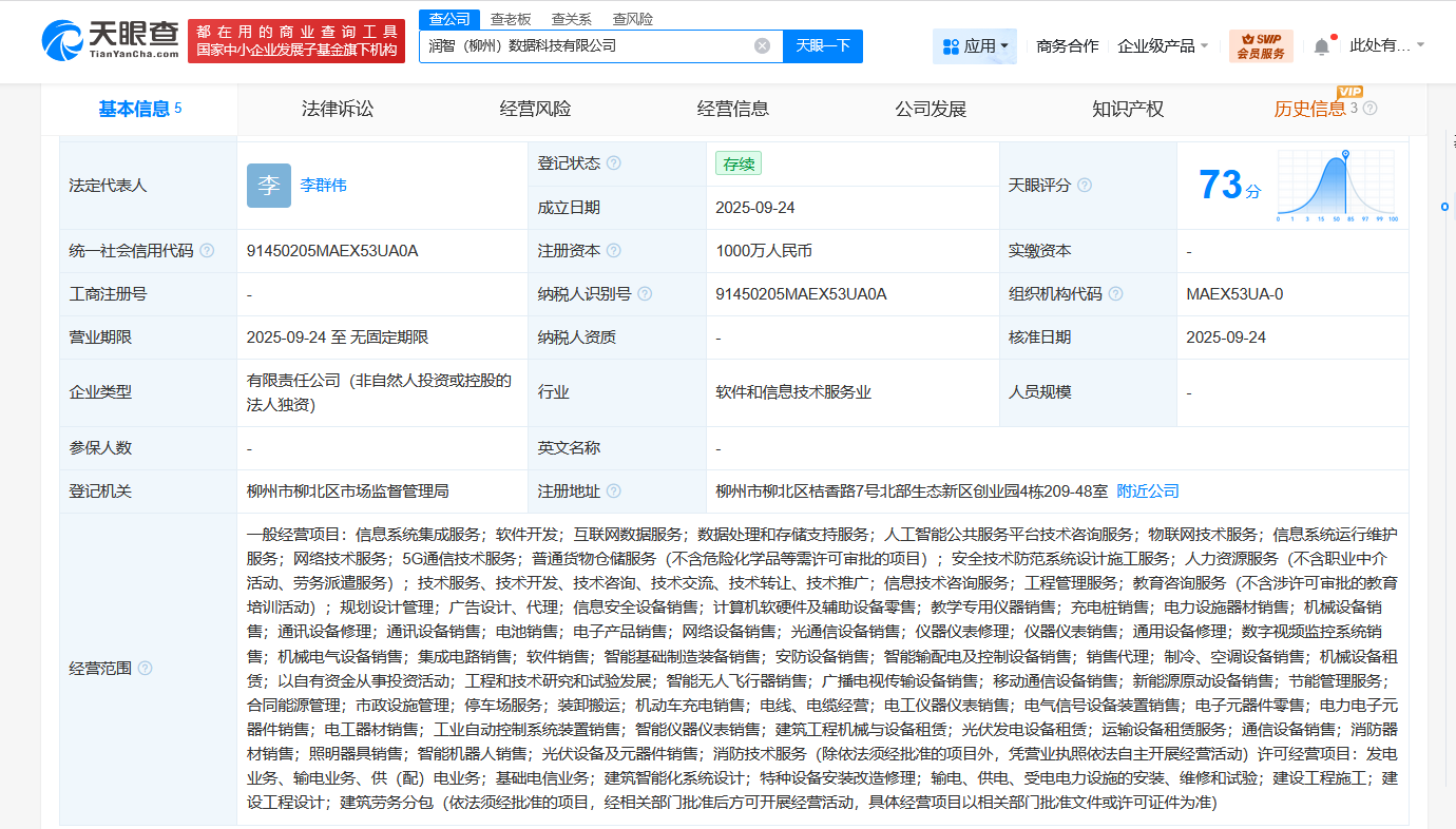 潤建股份柳州布局數據科技，千萬資本驅動軟件開發新戰略