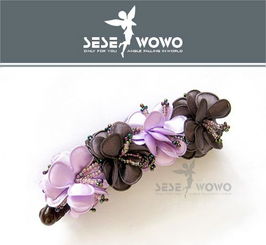 魅影流晶彩紫水晶發(fā)梳插梳 流行韓飾發(fā)飾促銷特惠